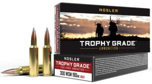 Nosler Trophy Grade 300 Winchester Short Magnum 190 Grain Spitzer AccuBond Long Range Ammunition