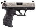 Walther Arms 5120336 P22 *CA Compliant 22 LR 10+1 3.42" Nickel Serrated/Steel Slide, Black Polymer Frame w/Picatinny Rail, Black Interchangeable Backstrap Grips