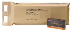 PMC Bronze 40 S&W 165 Grain Full Metal Jacket Ammunition