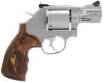 Smith & Wesson 170346 Performance Center Model 686 38 S&W Spl +P, 357 Mag 7rd 2.50" Stainless Steel Barrel, Unfluted Cylinder, Matte Silver Stainless Steel Frame with Wood Grip Includes Moon Clips