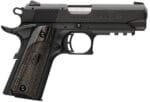 Browning 051817490 1911-22 Black Label Compact Frame 22 LR 10+1, 3.63" Stainless Steel Barrel, Matte Black Serrated Slide & Polymer Frame w/Beavertail & Picatinny Rail, Black Laminate Stippled Grip
