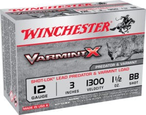 Winchester Varmint X 12 Gauge 3 Inch BB Shot Buckshot Ammunition