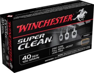 Winchester Super Clean 40 S&W 120 Grain Lead Free Ammunition