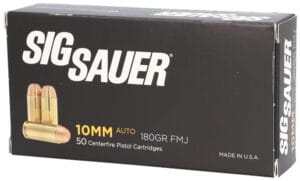 Sig Sauer Elite Ball 10mm 180 Grain Full Metal Jacket Ammunition