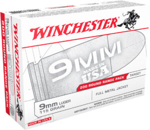 Winchester Ammo USA9W USA  9mmLuger 115gr Full Metal Jacket 200 Per Box/5 Case
