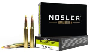 Nosler Ballistic Tip 270 Winchester 140 Grain Spitzer Rifle Ammunition