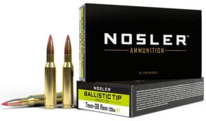 Nosler Ballistic Tip 7mm-08 Remington 120 Grain Spitzer Rifle Ammunition
