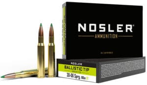 Nosler Ballistic Tip 30-06 Springfield 180 Grain Rifle Ammunition