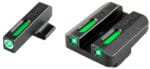 TruGlo TG13FN1A TFX  Black | Green Tritium & Fiber Optic White Outline Front Sight Green Tritium & Fiber Optic Rear Sight