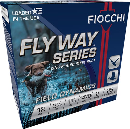 Fiocchi Flyway 12 Gauge 3.5 Inch 1-3/8oz Number 2 Steel Shotgun Ammunition