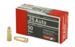 Aguila 25 ACP 50 Grain Full Metal Jacket Pistol Ammunition