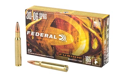 Federal Fusion 30-06 Springfield 165 Grain Boat Tail Rifle Ammunition