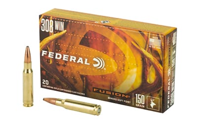Federal Fusion 308 Winchester 150 Grain Boat Tail Rifle Ammunition