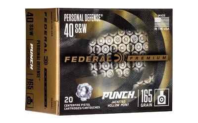 Federal Premium Punch 40 S&W 165 Grain Hollow Point Ammunition