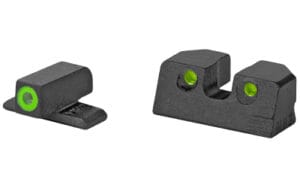 Meprolight Hyper-Bright Self Illuminated Fixed Night Sight Set Tritium Green for Sig Sauer P320 P365 Pistol