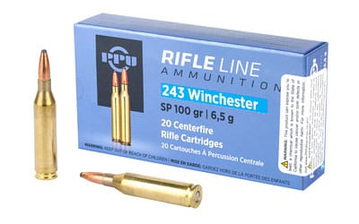 Prvi Partizan 243 Winchester 100 Grain Soft Point Rifle Ammunition