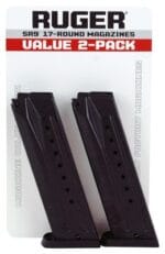 RUGER MAGAZINE SR9 9MM LUGER - 17RD BLUED STEEL 2-PACK