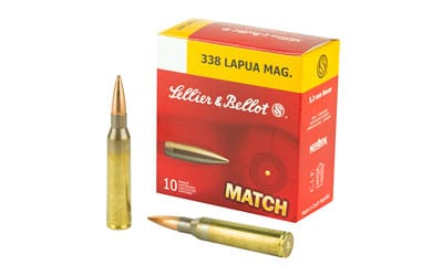 Sellier & Bellot 338 Lapua Magnum 300 Grain Match Boat Tail Hollow Point Ammunition