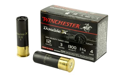 Winchester Double X 12 Gauge 3 Inch Number 4 Lead Shotgun Ammunition