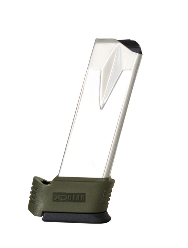 Springfield Armory XD Subcompact 9mm 16 Round OD Green Silver Extended Magazine
