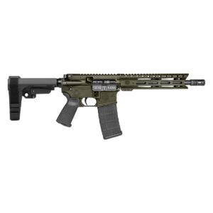 Diamondback Firearms Carbon DB-15 5.56 NATO Semi-Auto Pistol - OD Green | 10" Threaded Barrel | SBA3 Arm Brace | 1x30rd Mag
