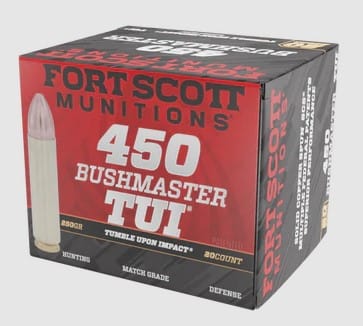 Fort Scott Munitions 450 Bushmaster 250 Grain Rifle Ammunition