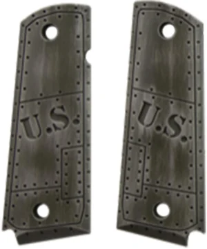 Hogue Govt. Model Aluminum - 1911 U.S. Green Distressed Grip