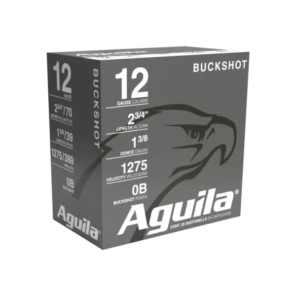 AGUILA 12GA 2 3/4" 0 BUCK 25RD BX 10 BXS PER CS