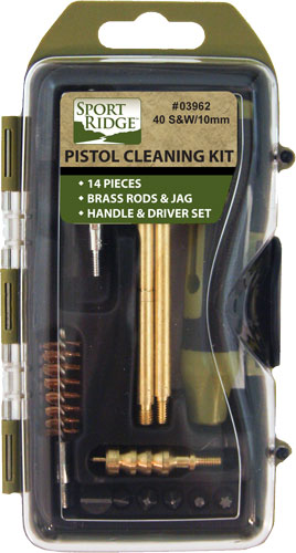 SPORT RIDGE CLEANING KIT - PISTOL 40CAL/10MM 14PC