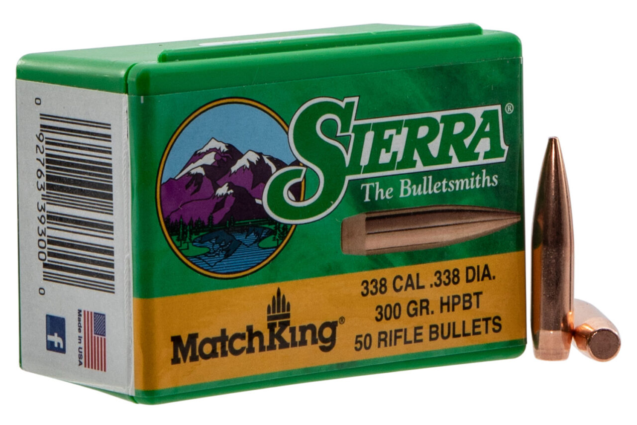 Sierra 9300T MatchKing 338Cal 300gr Hollow Point Boat Tail 50/Box 1 Sierra 9300T MatchKing 338Cal 300gr Hollow Point Boat Tail 50/Box