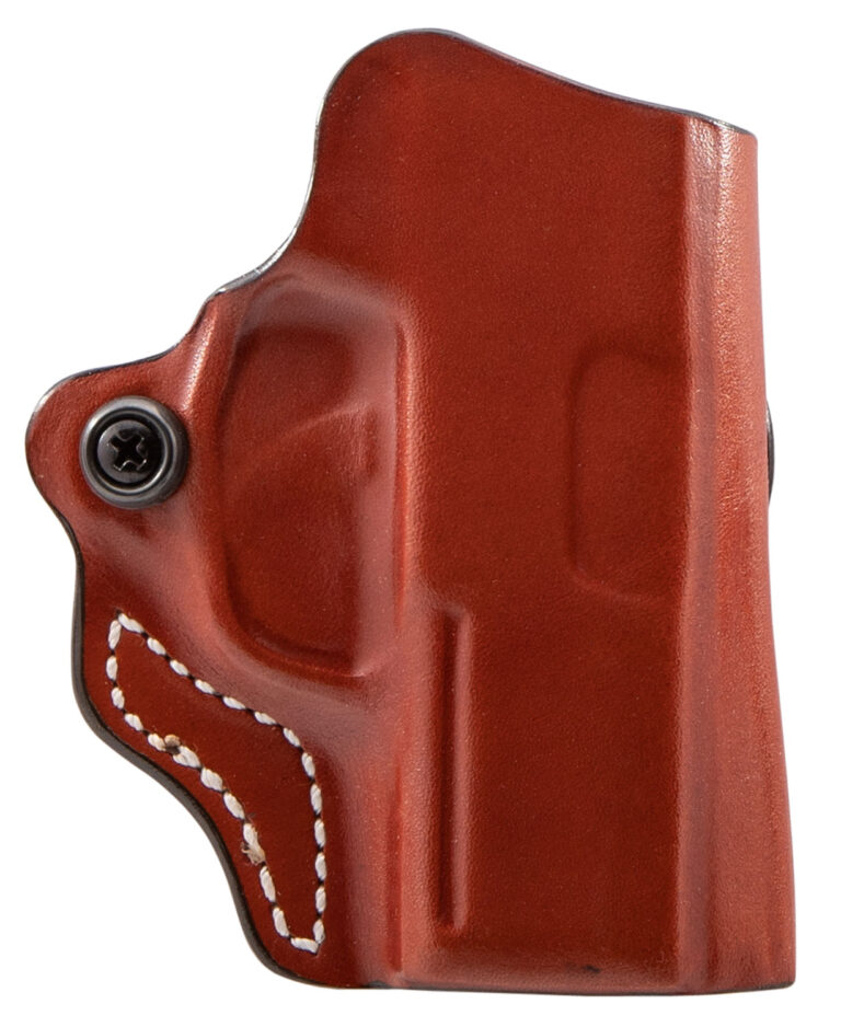DeSantis Gunhide 019TA8JZ0 Mini Scabbard OWB Tan Leather Belt Slide Fits Sig P365 Right Hand