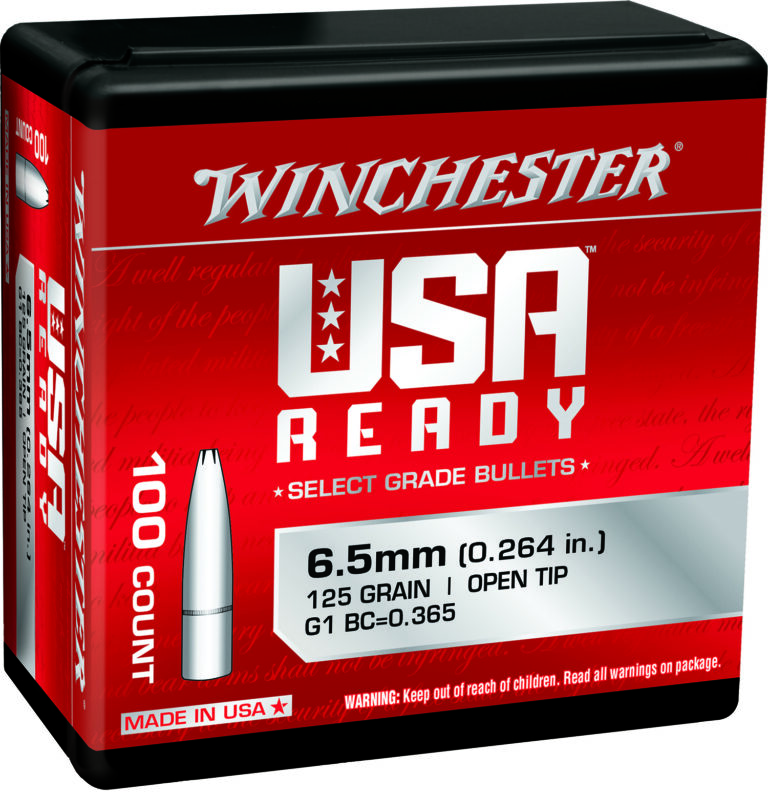 Winchester Ammo WBR65125 Centerfire Rifle  6.5Creedmoor 125gr Open Tip 100 Per Box/10 Case