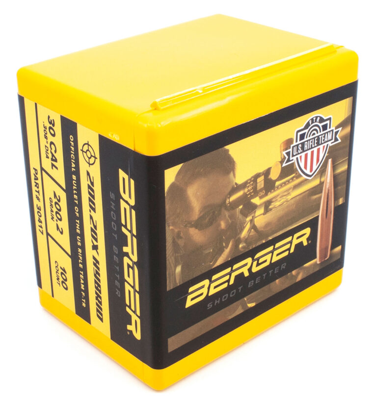 Berger Bullets Hybrid Target 30 Caliber 200 Grain Reloading Bullet 100 Count