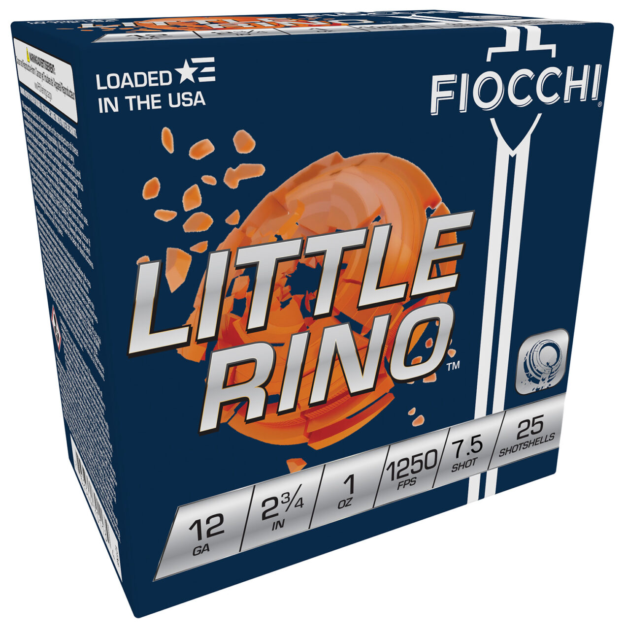 Fiocchi 12TX75 Exacta Target Little Rino 12Gauge 2.75" 1oz 7.5Shot 25 Per Box/10 Case 1 Fiocchi 12TX75 Exacta Target Little Rino 12Gauge 2.75" 1oz 7.5Shot 25 Per Box/10 Case