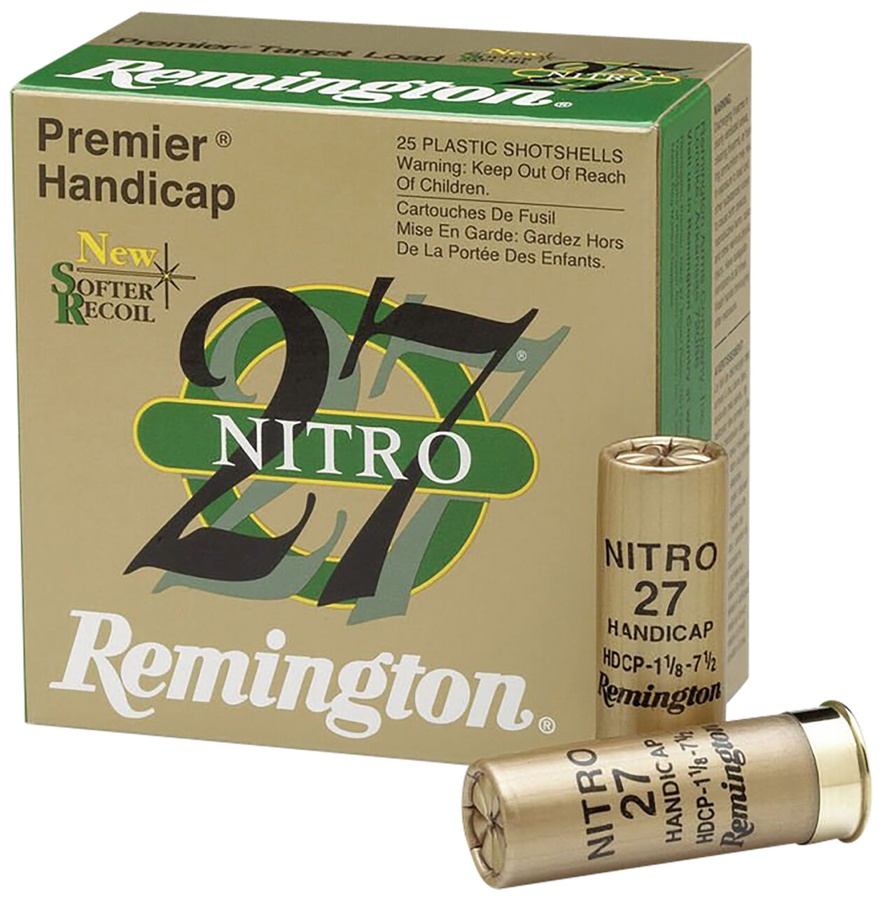 Remington Premier Nitro 27 Handicap 12 Gauge 2.75 1oz 1 Remington Ammunition 20227 Premier Nitro 27 Handicap 12 Gauge 2.75" 1 oz 7.5 Shot 25 Per Box/ 10 Cs