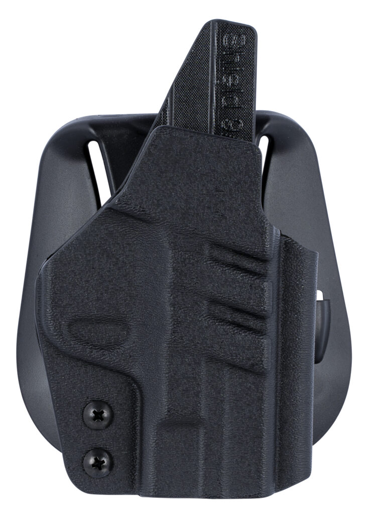 1791 Gunleather TACPDHOWBSHIELDBLKR Tactical Kydex OWB Black Kydex Paddle Fits S&W M&P Shield/S&W M&P Shield Plus