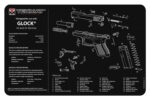 TekMat TEKR20GLOCK4243 Glock 42/43 Ultra 20 Cleaning Mat Glock 42/43 Parts Diagram 15" x 20"