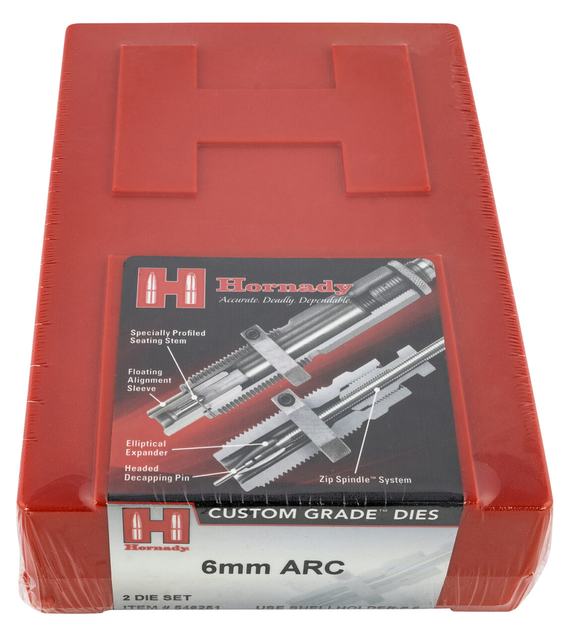 Hornady Custom Grade Series III 6mm ARC Full Length 2 Die Reloading Set 1 Hornady Custom Grade Series III 6mm ARC Full Length 2 Die Reloading Set