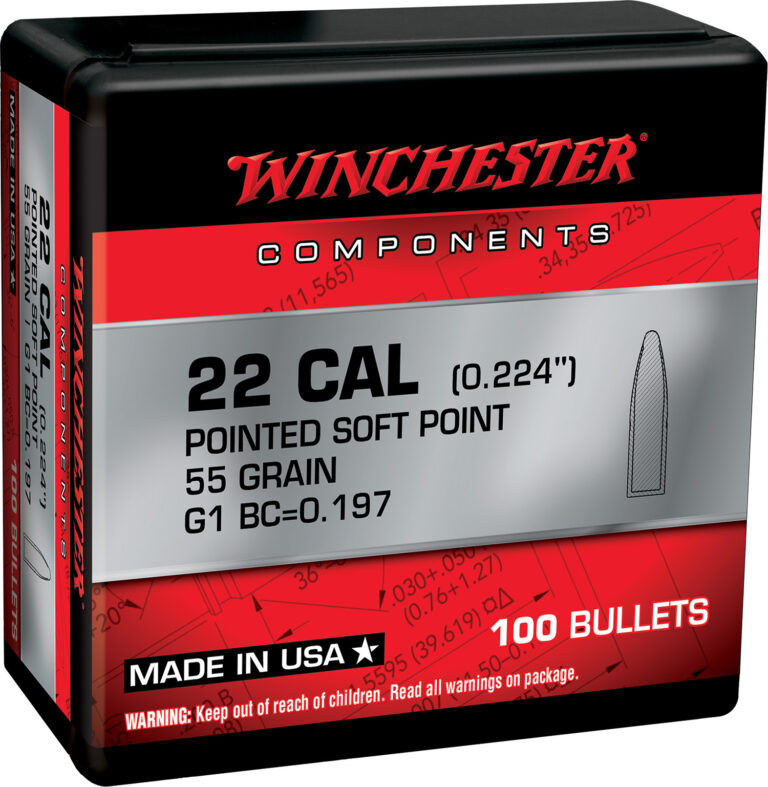 Winchester 223 Remington 55 Grain Pointed Soft Point Ammunition 100 Round Box