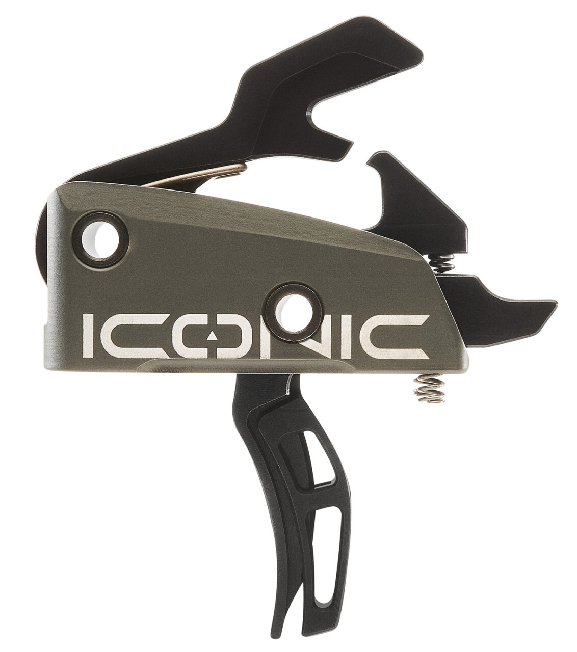 Rise Armament Iconic Two-Stage Curved Trigger Green AR-15 AR-10 Accessory 1 Rise Armament T22GRN Iconic Two-Stage Curved Trigger with 2 lbs Draw Weight & Green Finish for AR-15, AR-10