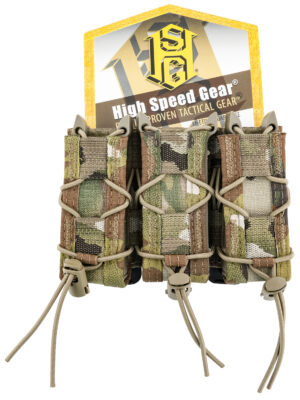 High Speed Gear 11PT03MC TACO Mag Pouch Triple MultiCam Nylon MOLLE Compatible w/ Pistol