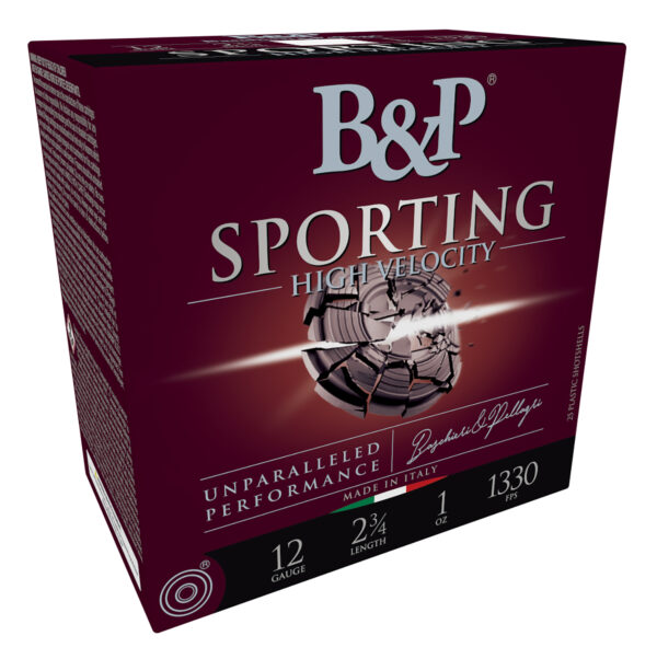 B&P Ammunition 12B1SCH8 Sporting Clay High Velocity 12Gauge 2.75" 1oz 8Shot 25 Per Box/10 Case