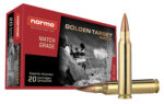 Norma Ammunition 10157692 Dedicated Precision Golden Target Match 223Rem 69gr Boat Tail Hollow Point 20 Per Box/10 Case