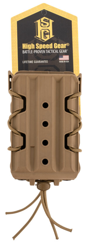 High Speed Gear 162R01CB X2R Taco V2 Mag Pouch Double, Coyote Brown Polymer, Belt Clip/MOLLE U-Mount, Compatible w/ AR/AK Rifle Mags