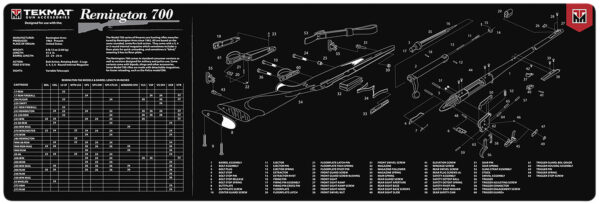 TekMat TEKR36REM700 Remington 700 Cleaning Mat Black/White Rubber 12" x 36"