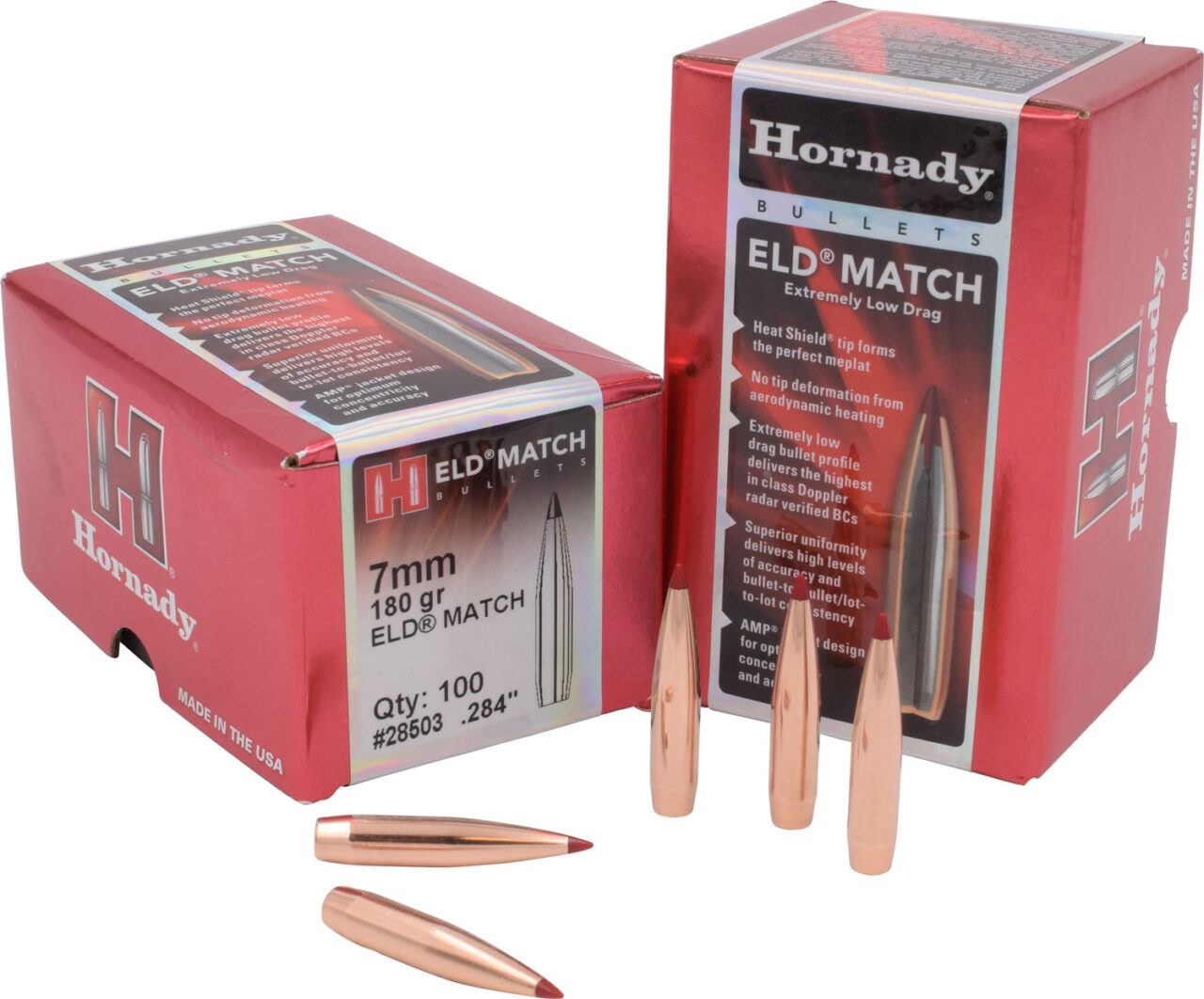 Hornady 7mm 284 Caliber 180 Grain ELD Match Reloading Bullet 1 Hornady 7mm 284 Caliber 180 Grain ELD Match Reloading Bullet