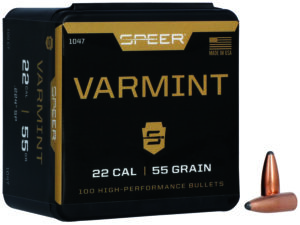 Speer 1047 Varmint 22Cal 55gr Jacketed Soft Point 100 Per Box/5 Case
