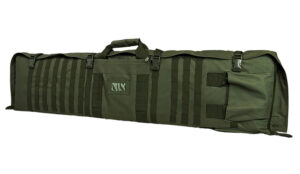 NcStar CVSM2913G VISM Deluxe Rifle Case with MOLLE Webbing, ID Window, Padding & Green Finish Folds out to 66" L x 35" W Shooting Mat 48" L x 11" H x 1.75" D Interior Dimensions