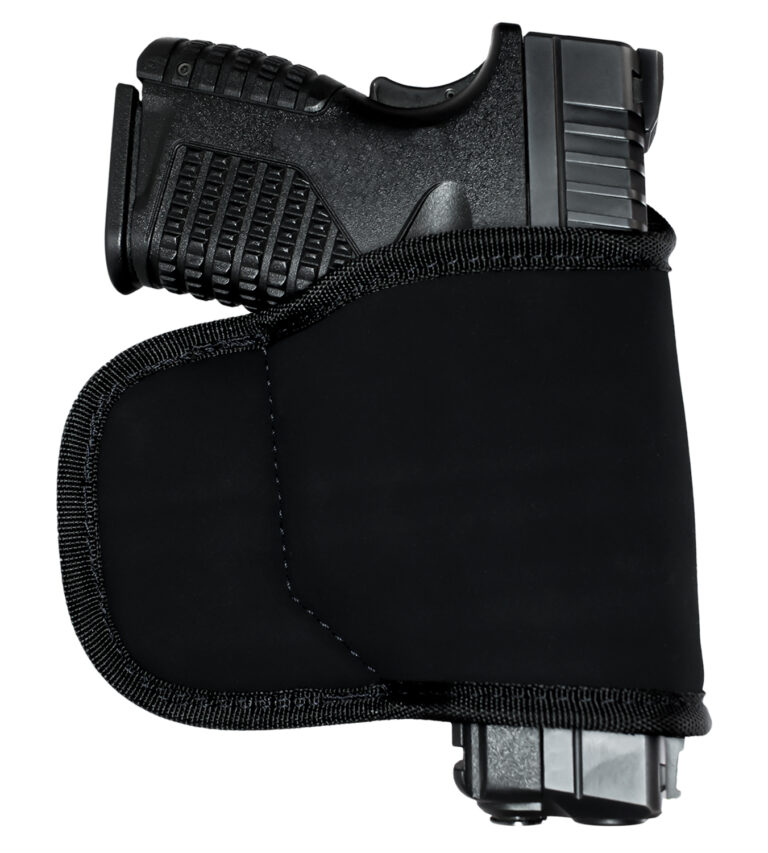 GrovTec US Inc GTHL15098BLK Multi-Fit OWB Size 98 Black Suede Belt Loop Fits Small/Med Semi-Auto Right Hand