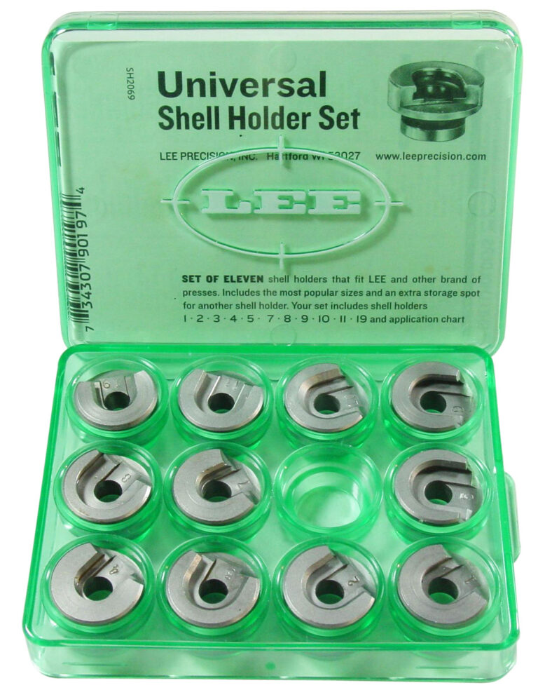 Lee Universal Pistol Rifle Shell Holder Press Type Set of 11